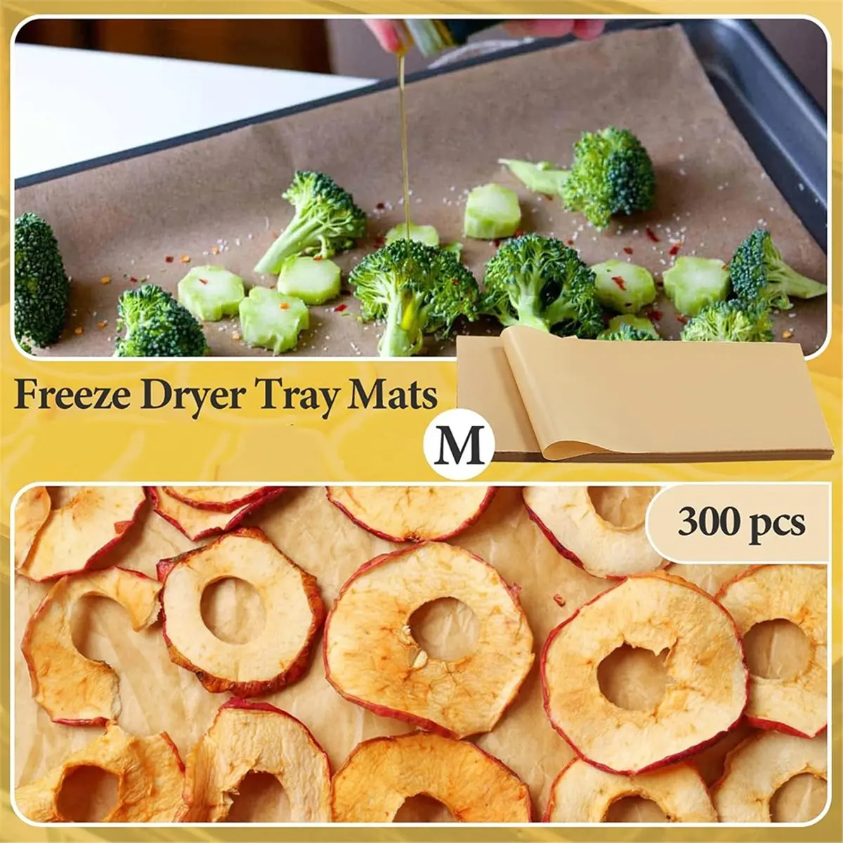 Home Tool 300 PCS Freeze Dryer Tray Mats for Dryer - Freeze Dryer Parchment Paper Set for Medium Trays 17