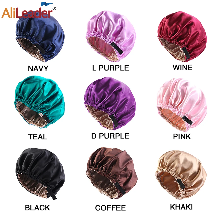 Satin Bonnet Silk Sleep Cap 1Pcs Silk Bonnets For Curly Hair, Reversible Hair Bonnet For Sleeping, Adjustable Bonnets For Women