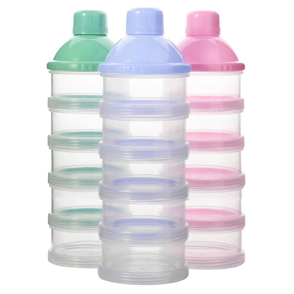 Draagbare Melkpoeder Formule Dispenser Voedsel Container Opslag Voeden Dozen voor Baby Kids Peuter 4/5 Raster Babyvoeding Opbergdoos