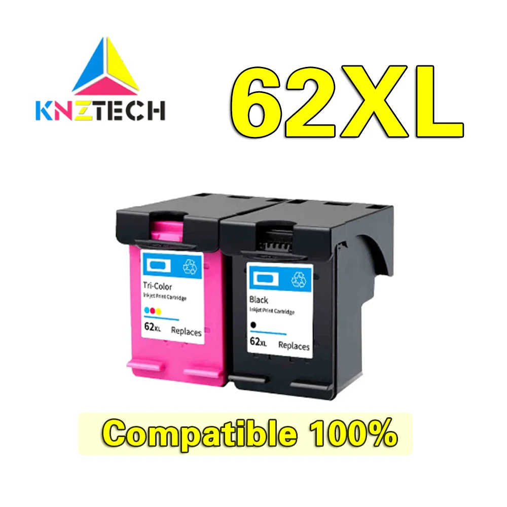 KNZ 62XL Ink Cartridge Compatible for HP 62 hp62 Envy 5540 5640 7640 5646 5541 5740 5742 5745 200 250 printer