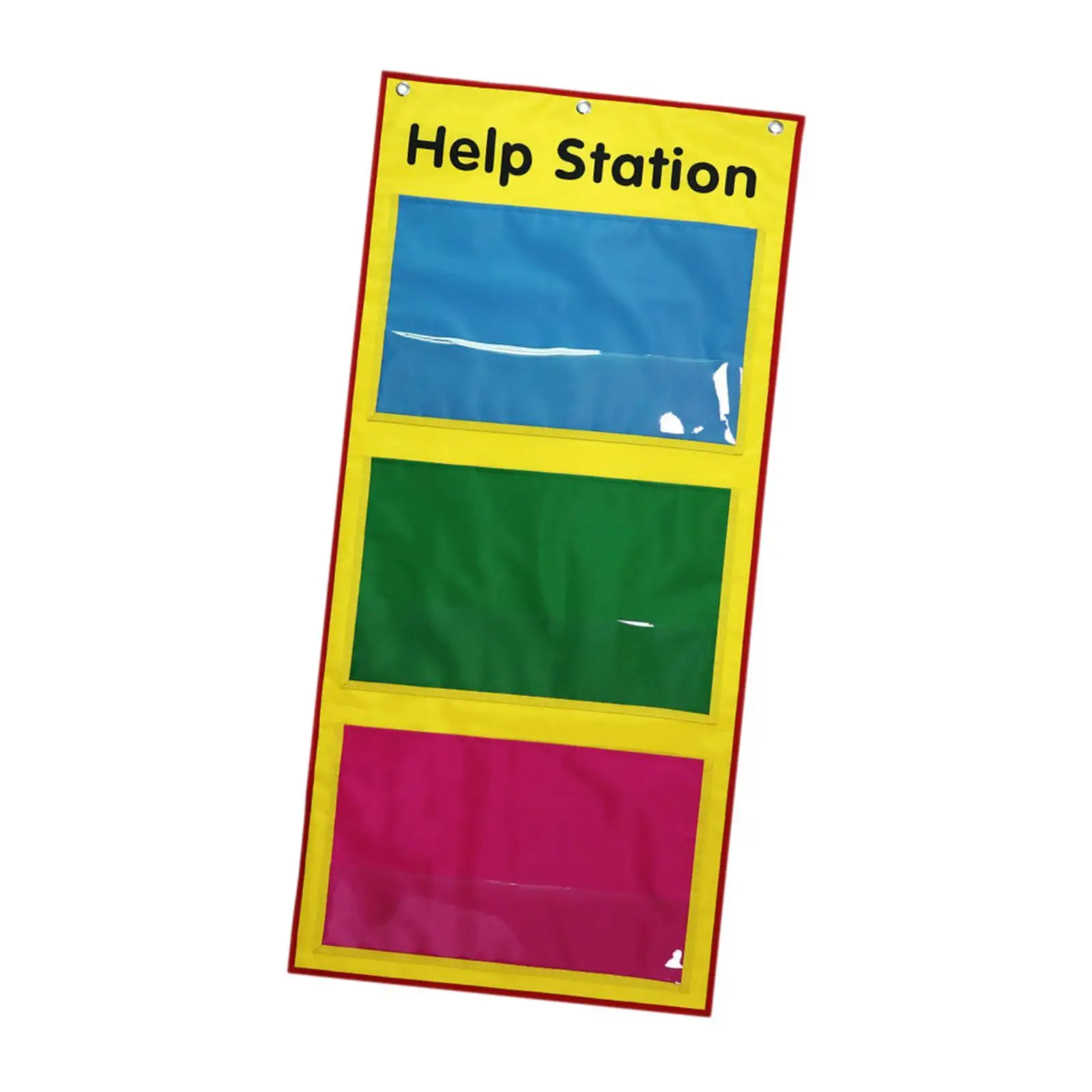 Bolsa de almacenamiento de tarjetas con tabla de bolsillo para colgar en la pared para preescolar en casa