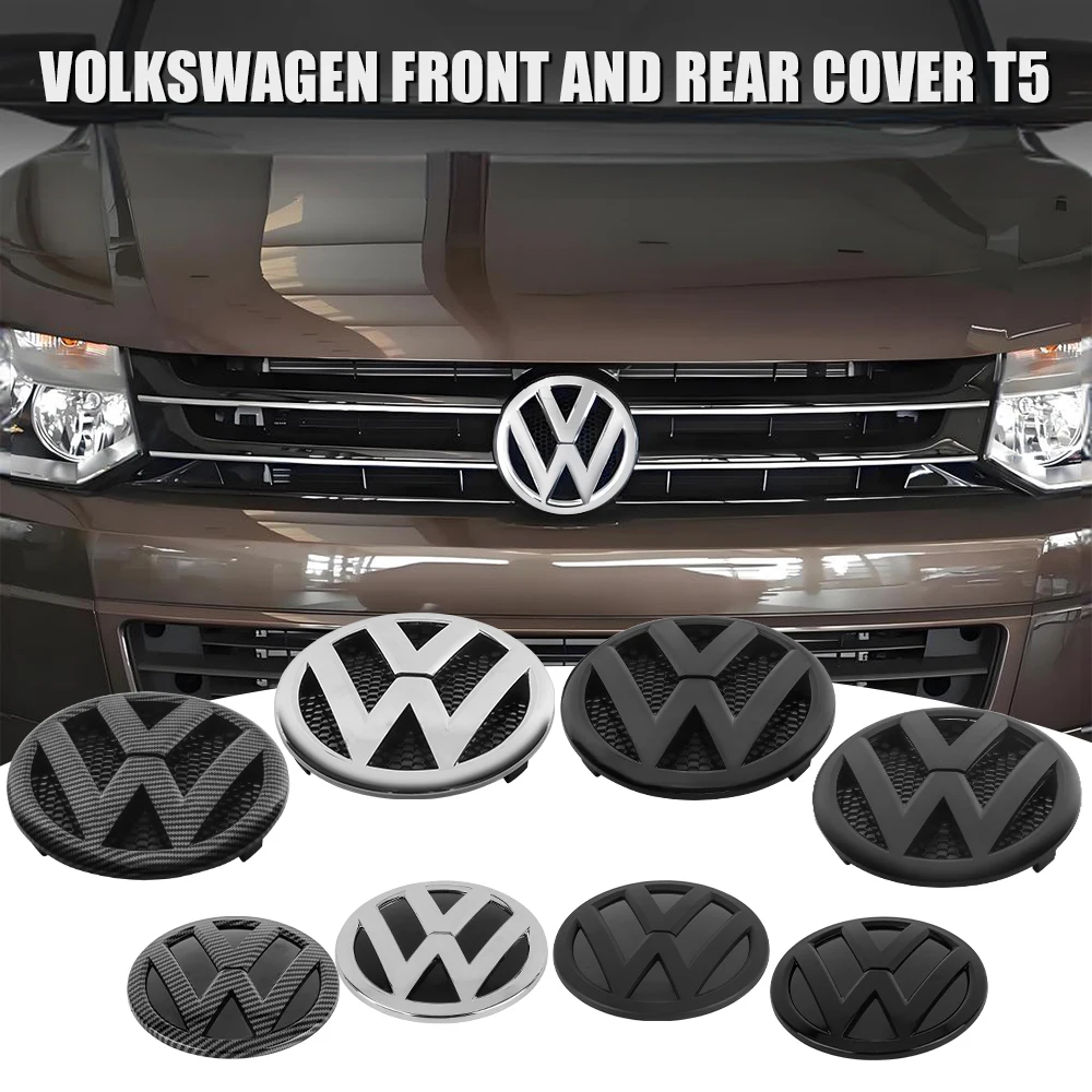 Car ABS Hood Front Grill Badge Cover Rear Trunk Emblem Decoration For Volkswagen VW Transporter T5 2010 2011 2012 2013 2014 2015