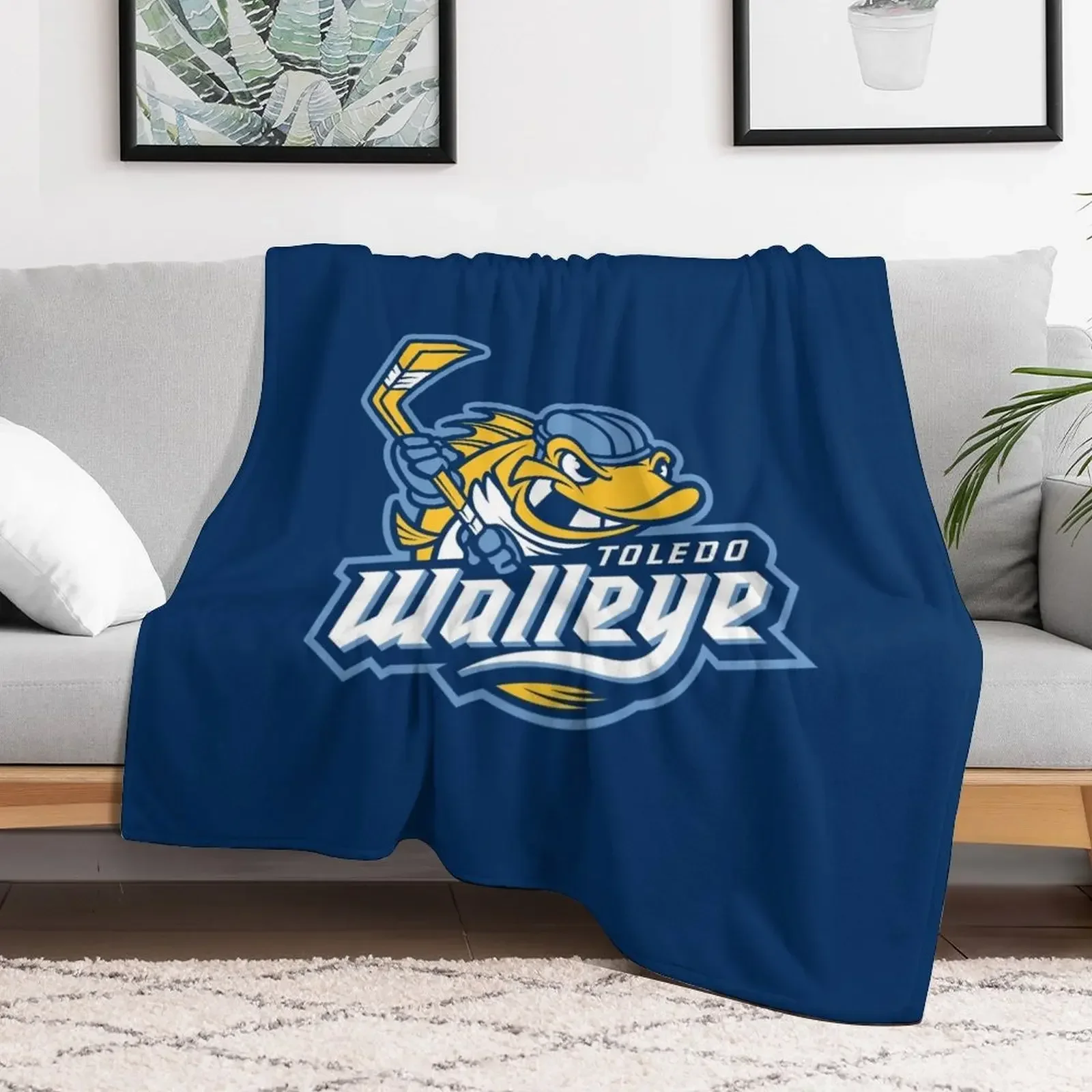 Toledo Walleye Throw Blanket heavy to sleep Flannel Fashion Sofas Blankets