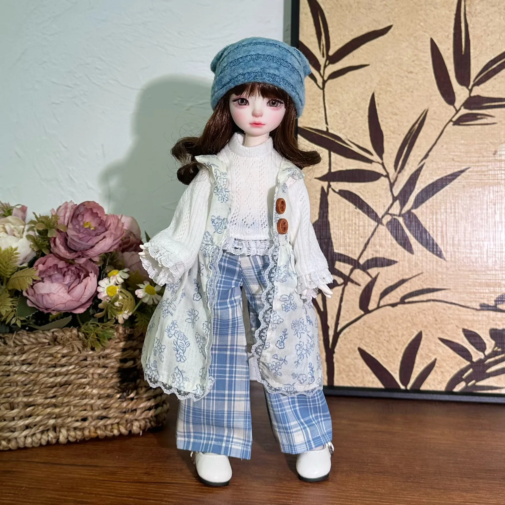 30cm BJD Doll Clothes for Girls 1/6 Scale Winter Dress and Cute Hat Accessories Gift Outfit Doll Dress Lolita Dress Up Gifts - view 2
