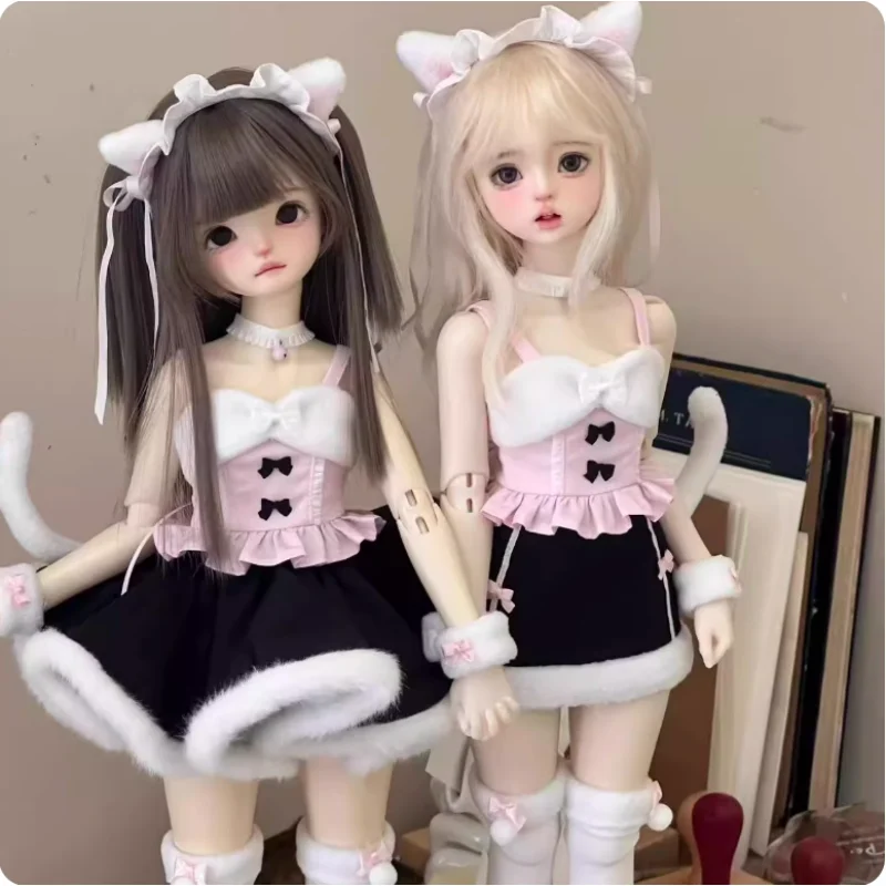 

New Arrival BJD Doll Clothes For 1/4 Doll Accessories Sweet Skirt Socks Headwear Set Doll Dress Up Gift Diy Clothes(No Doll)