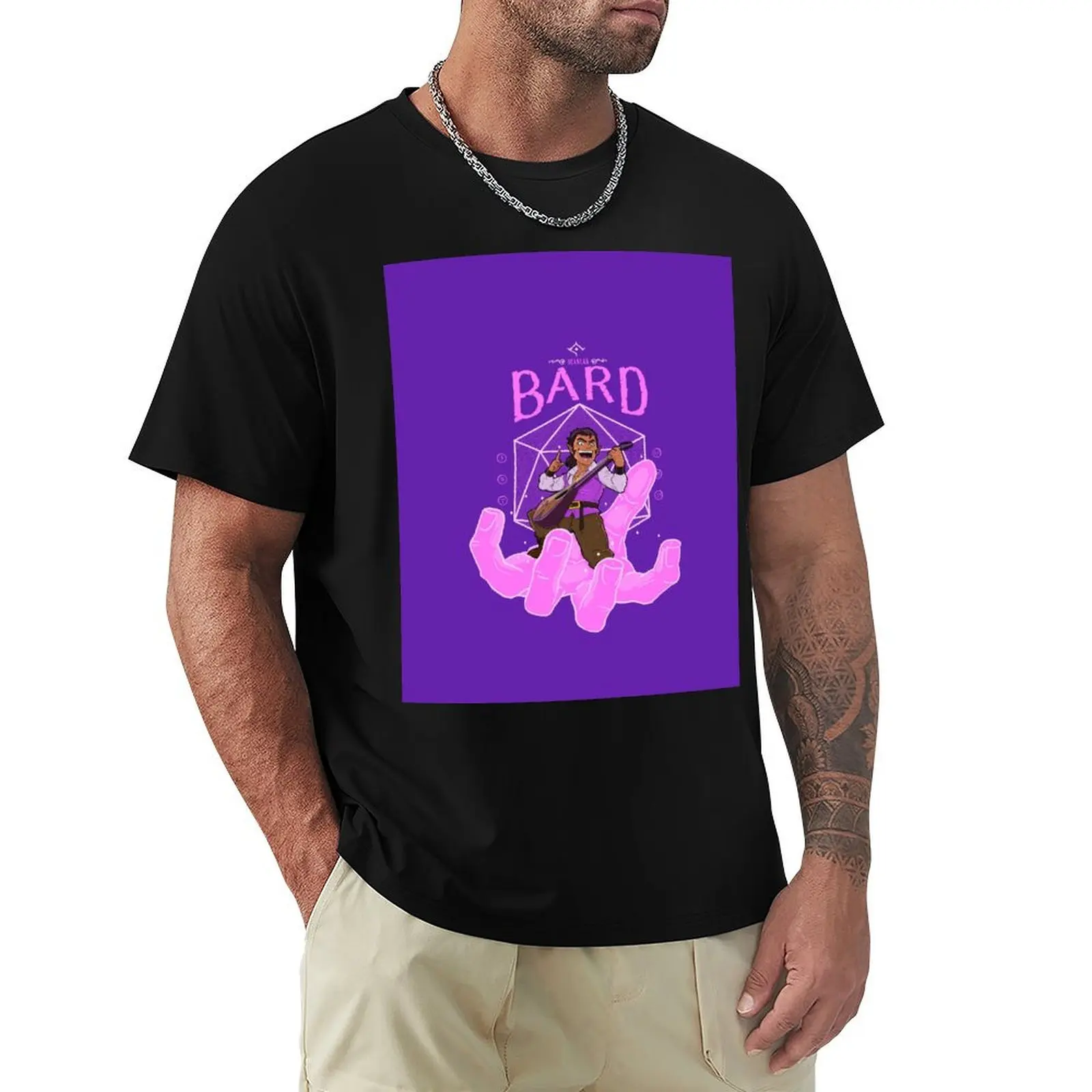 Scanlan Shorthalt: The Relentless Bard - Camiseta de estilo urbano casual de manga corta