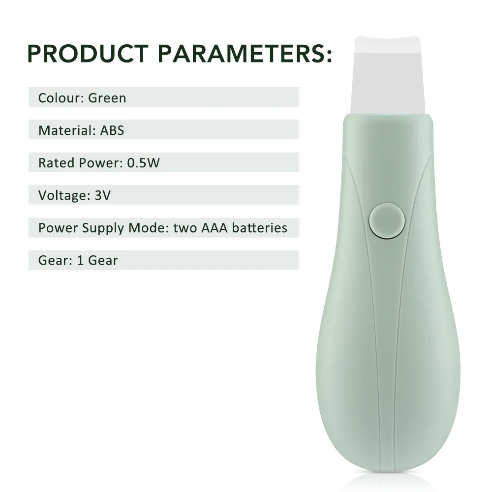 Skin Scrubber High Frequency Vibration Deep Clean Facial Tool Blackhead Pore Remover Face Shovel Beauty Care Exfoliator Device
