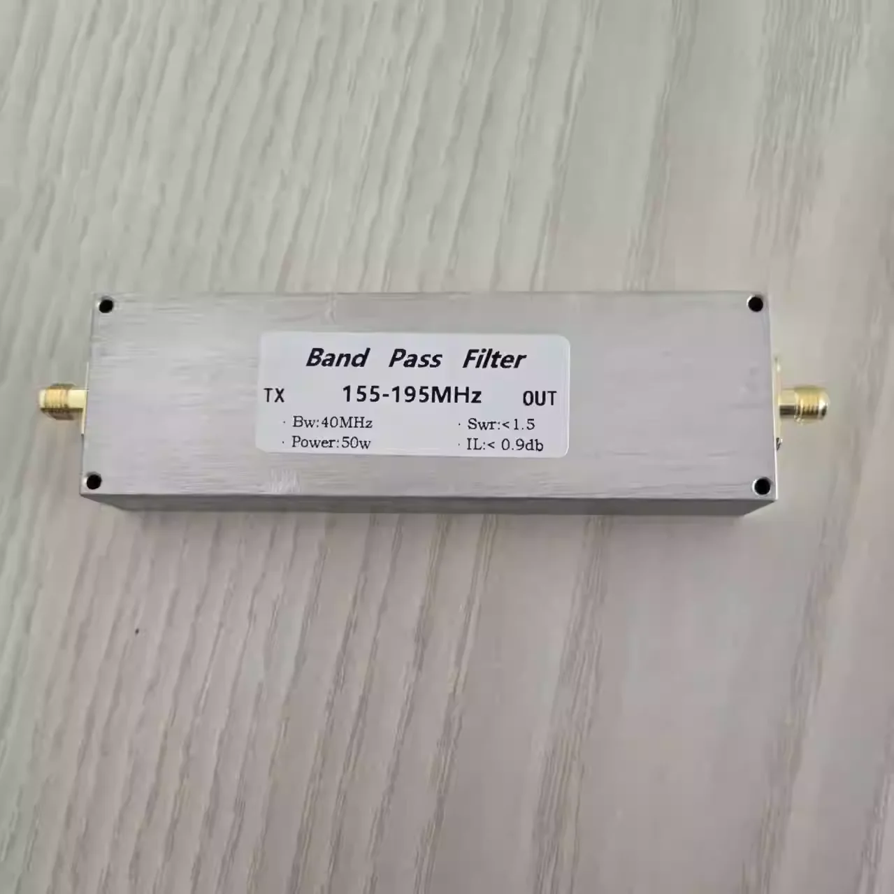 155-195MHz bandpass filter 50w SMA Mother Seat Filter out harmonics