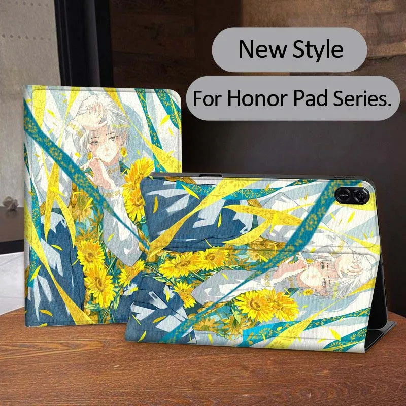

Character Flora Illustration For Honor Tab Tablet MagicPad 3 6 7 X8 V7 V8 8 9 X9 X8a X9a 10 Pro Inch 2020 2021 Tablet Case