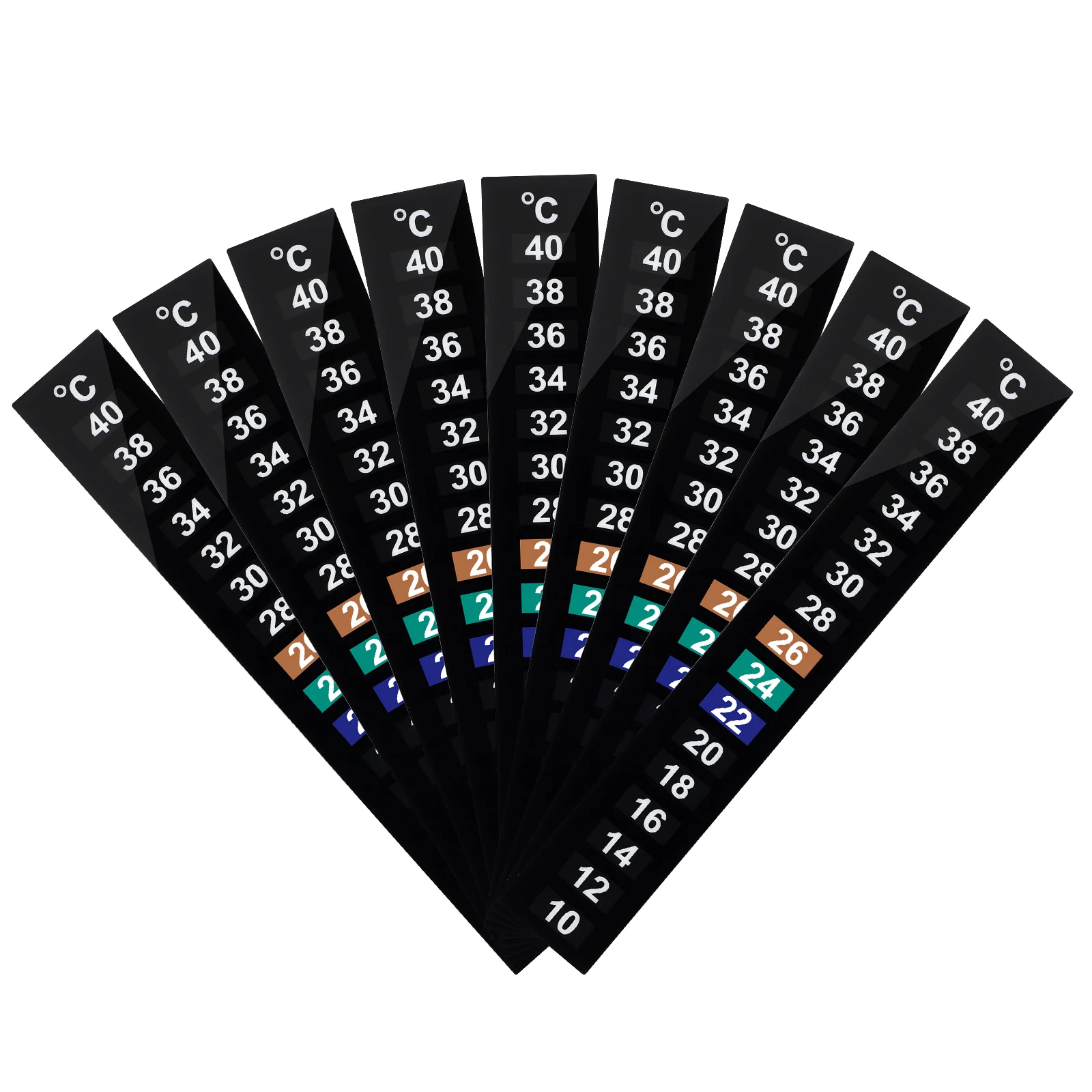 

10 Pcs LCD Thermometer Digital Temperature Sticker Tape Strip Number Strips Cooking Thermometers on Baby