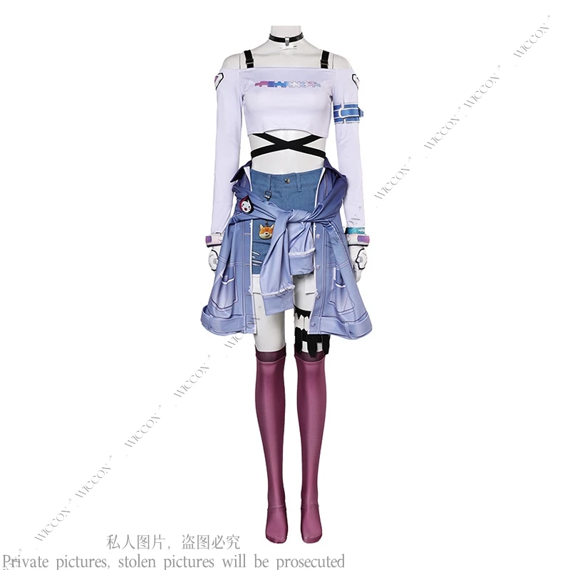 Kiriko Cosplay para mulheres, disfarce, chapéu, roupas, jaqueta, meninas, fêmea, acessório, terno de Halloween, festa, jogo