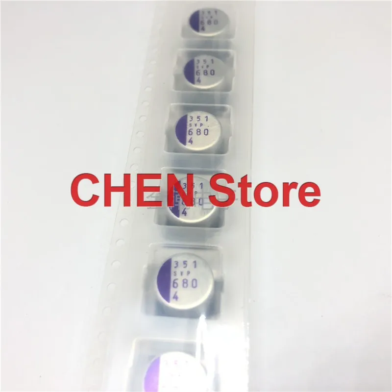 

20PCS/lot SANYO OS-CON SVP 4V680UF 10X8MM SMD Polymer Solid Electrolytic Capacitor 680UF 4V 4SVP680M Free Shipping