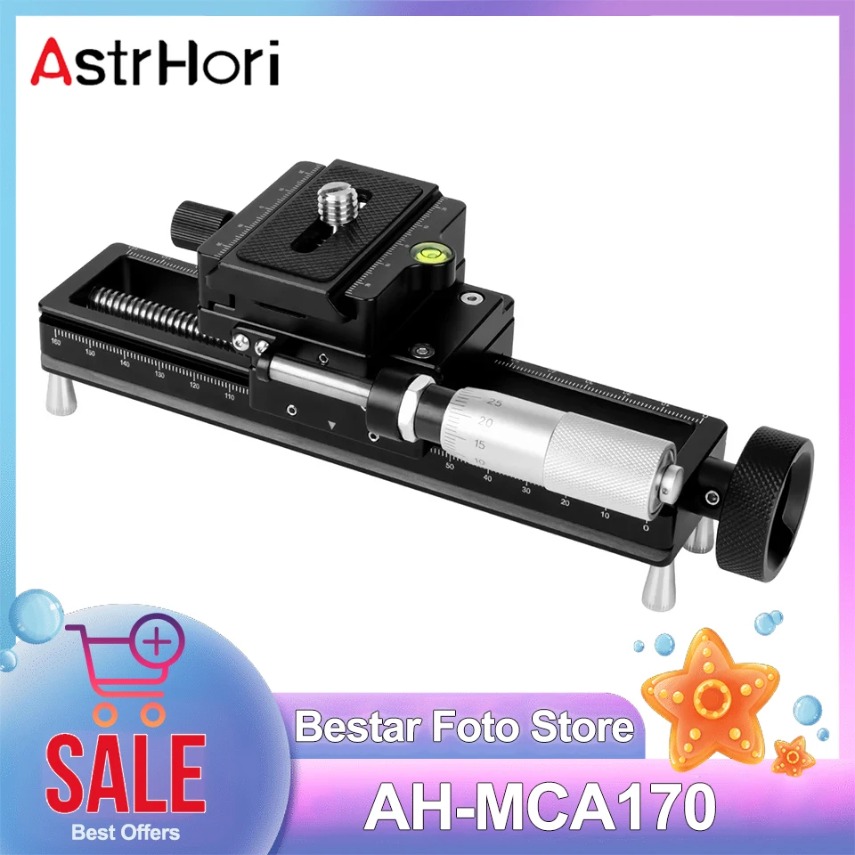 

AstrHori AH-MCA170 Macro Focusing Rail Slider Micrometer Adjustment Assistant for Macro Photography