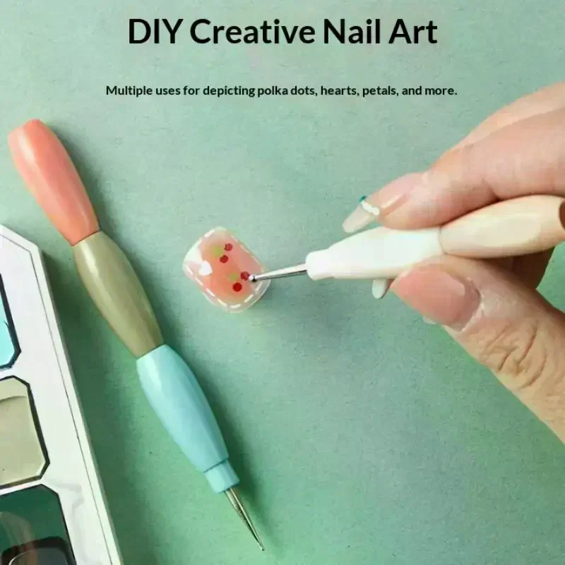 5Pcs Interlockable Nail Art Dotting Pen Painting Brush Multicolor Handle Liner Drawing Flower Dotting DIY Manicure Tools