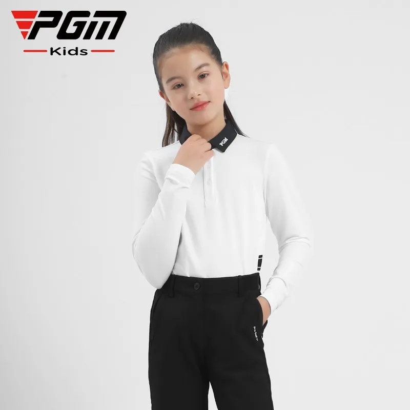 PGM Children Golf Clothing Girls Long Sleeve T-Shirts Comfortable Soft Skin-Friendly Fashion YF549 Wholesale