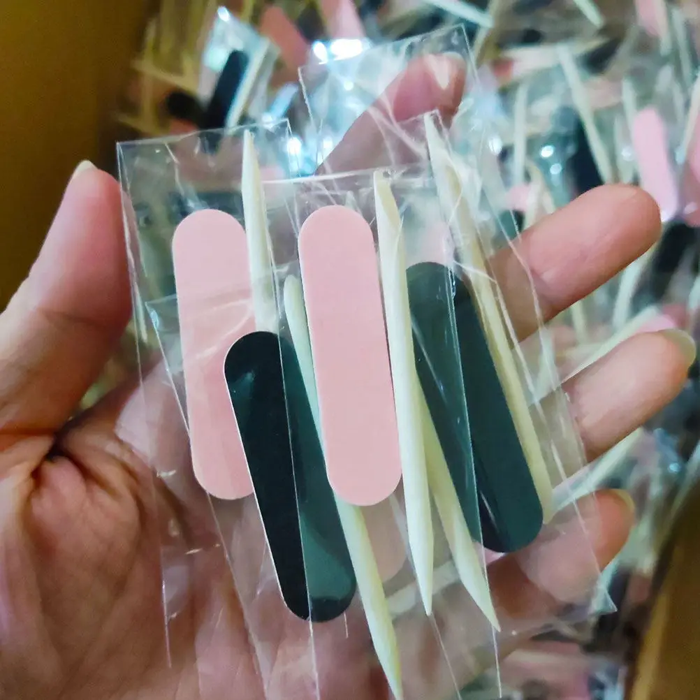 

100Sets Premium Nail Files for Manicure Pedicure Smooth Polishing Buffing Shaping Salon Grade Portable Lightweight Wooden Picks