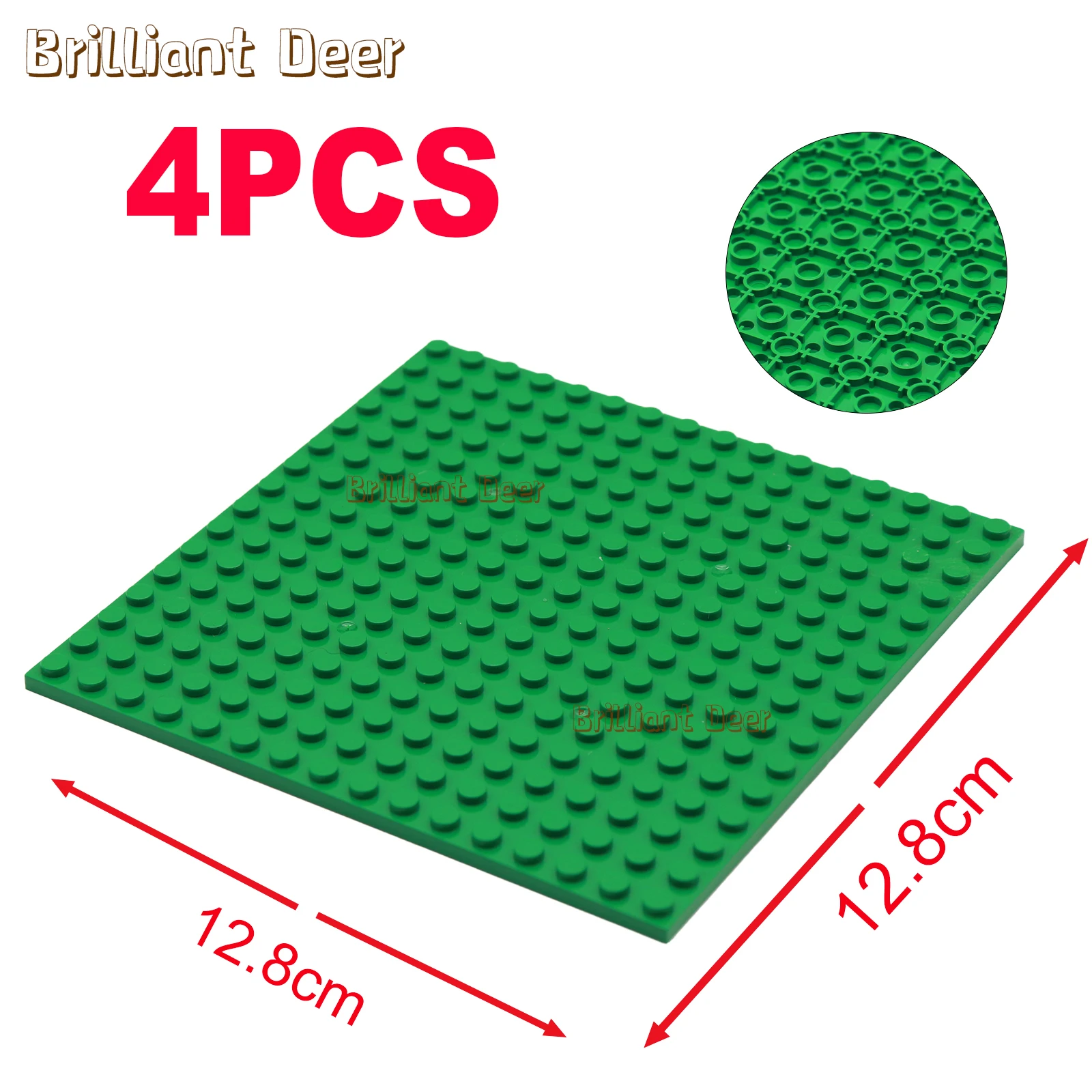 4PCS Dubbelzijdig 16X16 Dots Klassieke Grondplaat Bouwstenen Bricks Basisplaten DIY MOC Bouwstenen stad Bouw Speelgoed - afbeelding 1