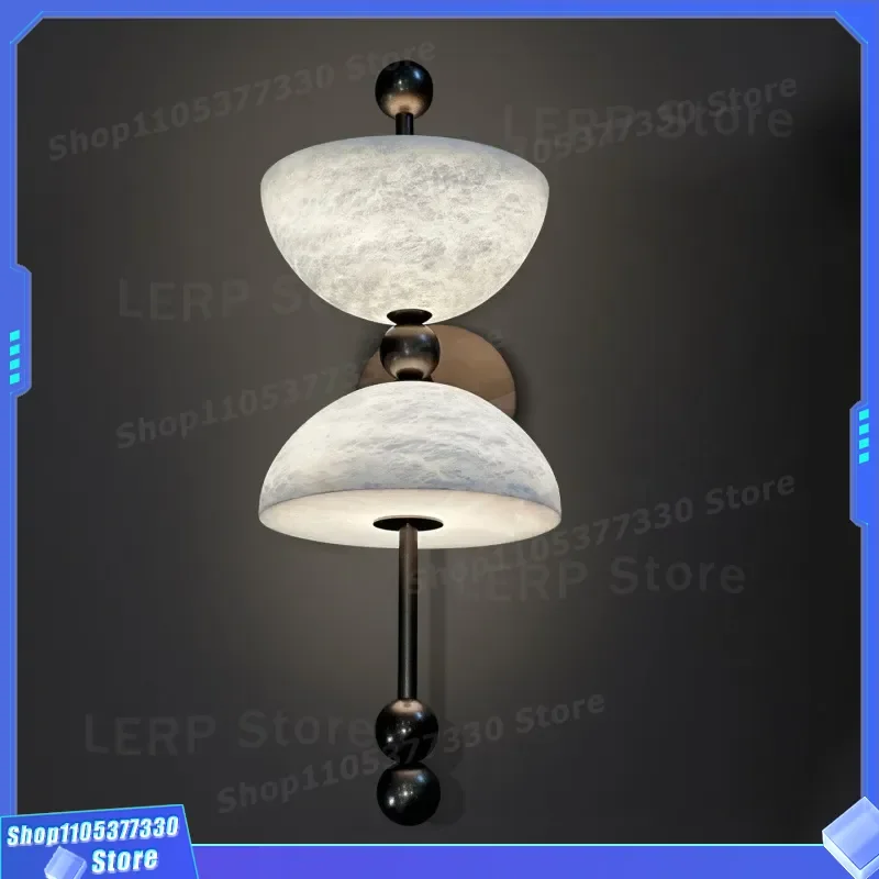 Luxury Spanish Marble Wall Lamp for Bedroom Living Room Corridor Hotel Background Designer Model House Sales Office Balcony