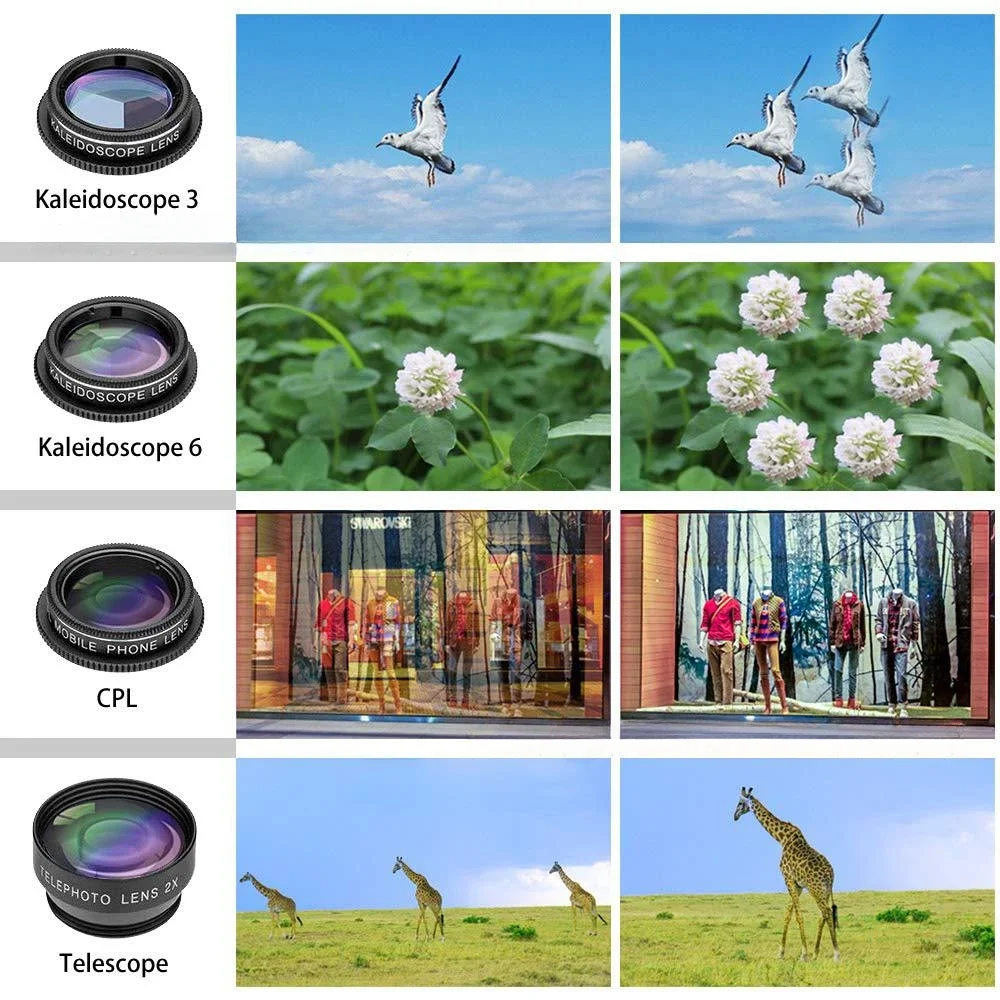 Mobile Phone Special Effects Lens Fisheye Wide-angle Macro Extended Distance Starlight Fun Filter 10-in-1 Set Shooting Vlog Lens