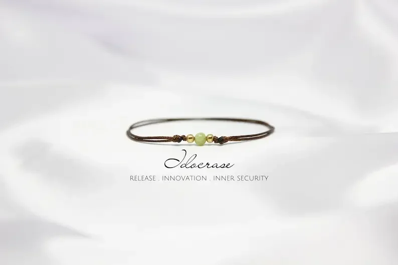 Tobillera Vesuvius de 4mm, pulsera de cristal Simple, tobillera Hippie, pulsera Bohemia