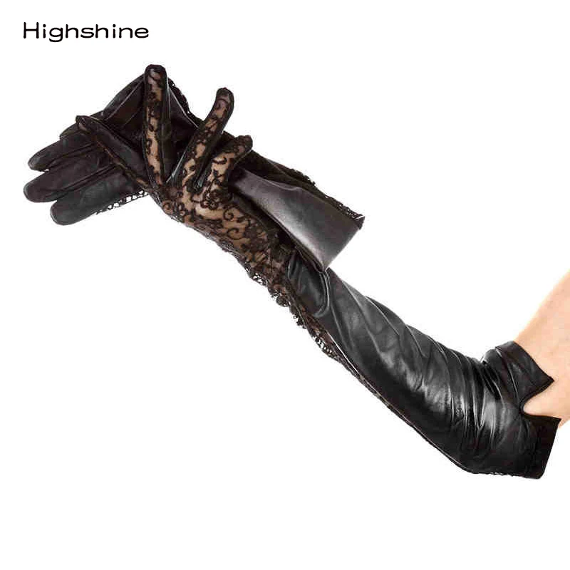 

Spring and Summer Driving Sheepskin Gloves Women Fashion Lace Thin Decoration Genuine Leather Gloves Ladies Lace Style