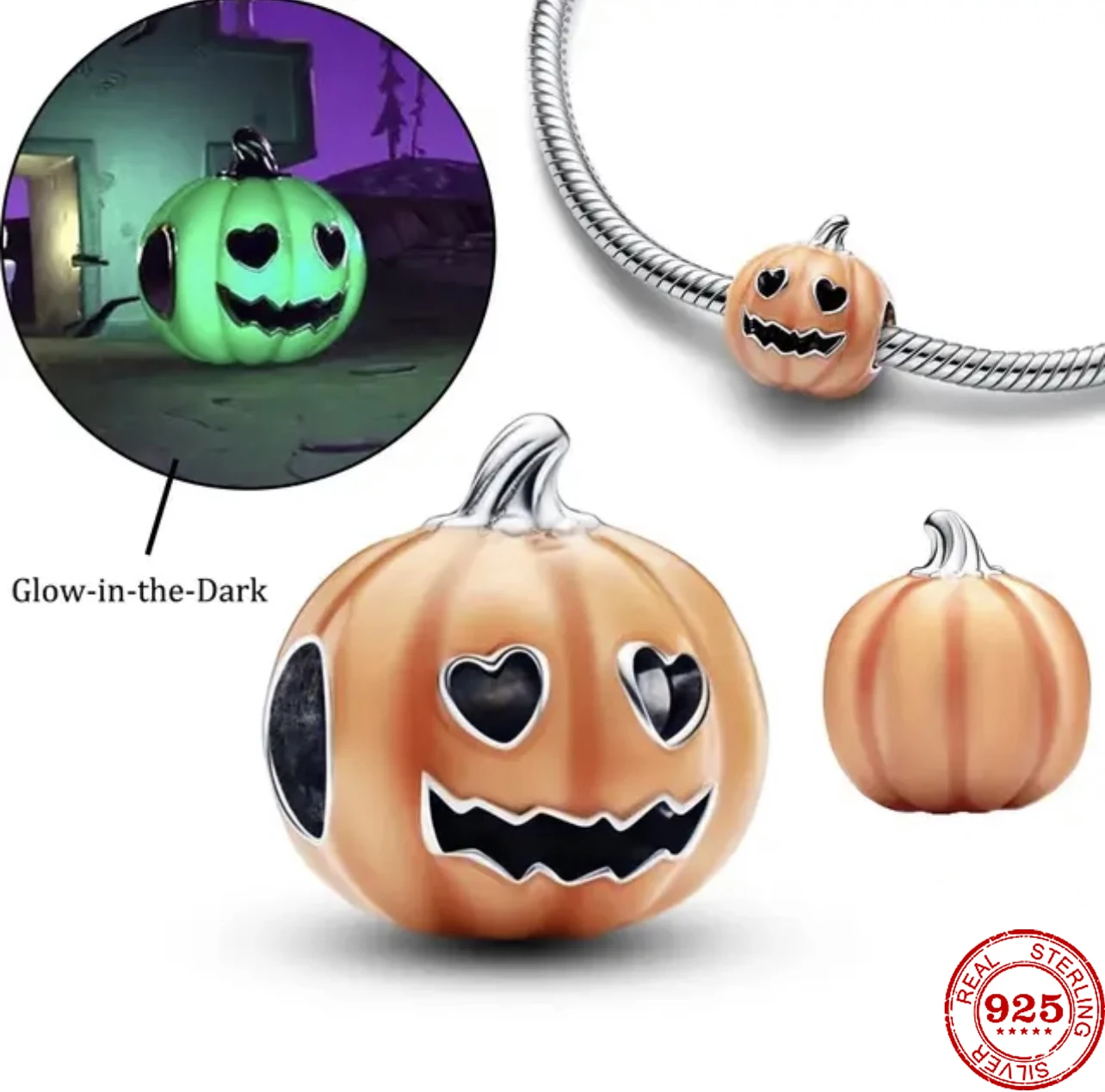 2023 New Fashion 925 Sterling Silver Halloween  Dangle Charm Bead Pandent Fit Original Pandora Bracelet DIY Women Jewelry