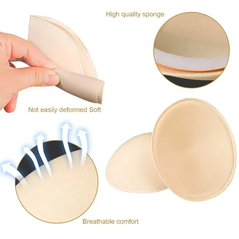 2/20pcs Round Sponge Push Up Bra Pads Set for Women Invisible Insert Swimsuit Bikini Breast Enhancers Chest Cup Pads Accessories