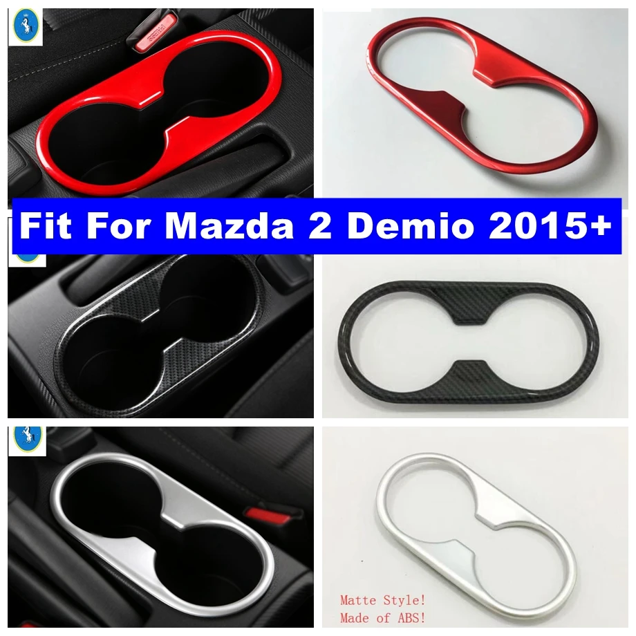 

ABS Car Front Central Seat Water Cup Holder Decor Panel Interior Refit Kit Accessories Cover Trim For Mazda 2 Demio 2015 - 2023