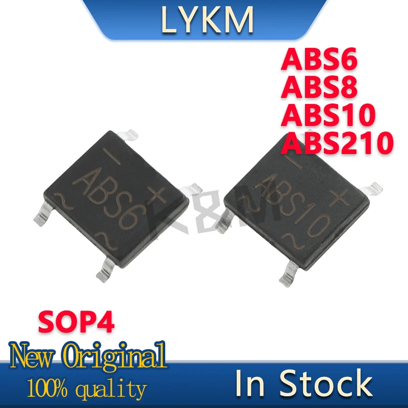 100/PCS New ABS6 ABS8 ABS10 ABS210 SOP4 Bridge rectifier rectifier bridge stack In Stock