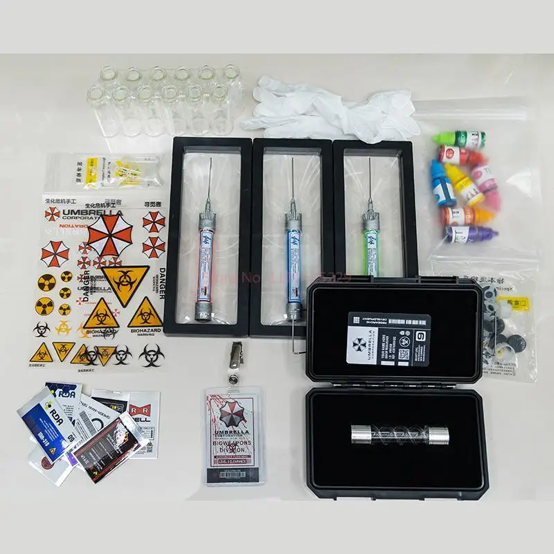 Nouveau ensemble de bouteilles d'échantillon faites à la main Resident Evil: série de fuite numéro 1, Kit de modèle de Virus à faire soi-même, accessoire de Cosplay, jouet périphérique, cadeaux