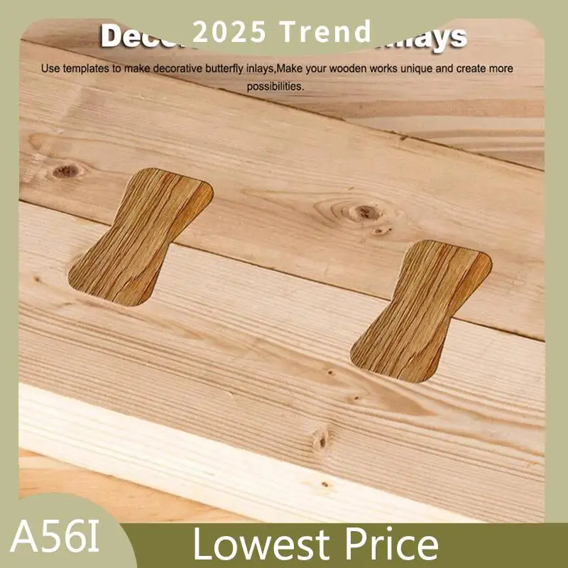 

A56I Top Professional Butterfly Inlay Template And Router Templates Transparent Wooden Joint Marking Ruler Set For Woodworking