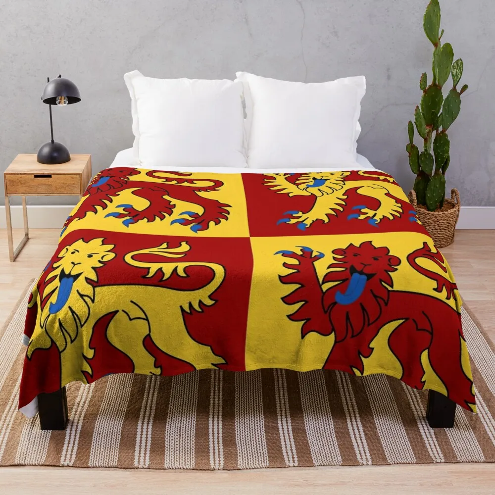 Baner Gwynedd | Flag of Gwynedd Throw Blanket Vintage Blanket Tourist Blanket Luxury St Blanket