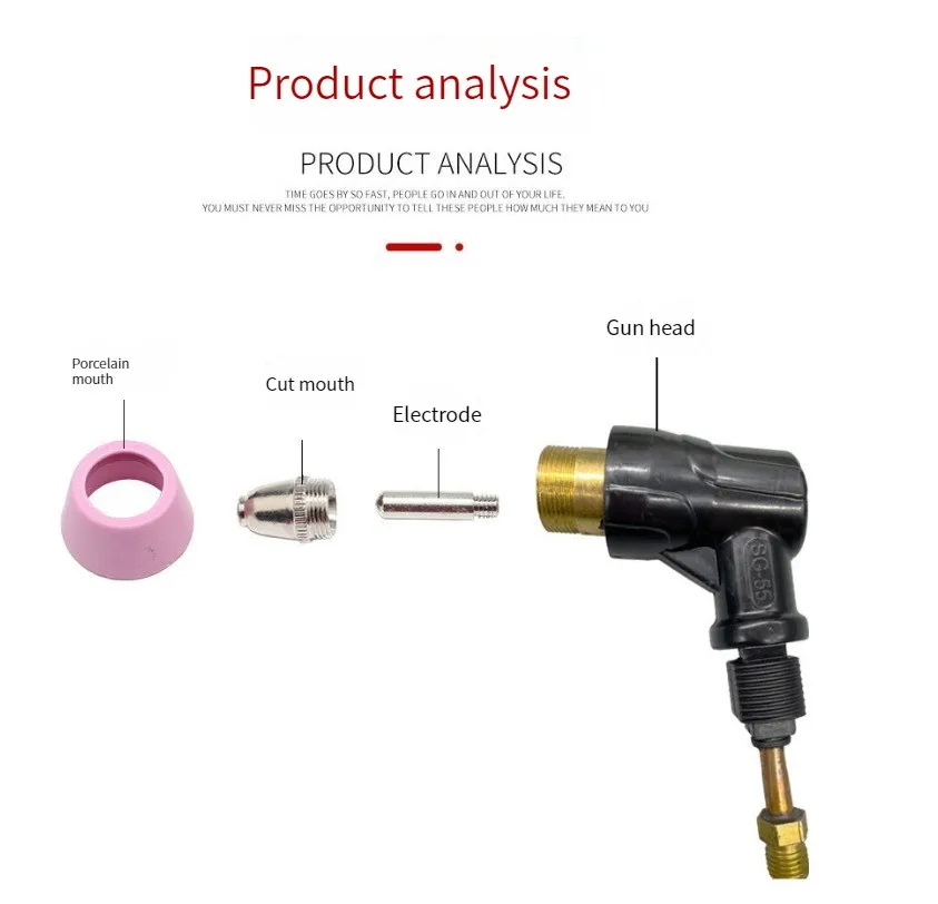 AG60 Torch SG55 Torch Plasma Cutter Gun with/without Pilot Arc Plasma Torch 60A Plasma Cutting Torch  Drop shipping