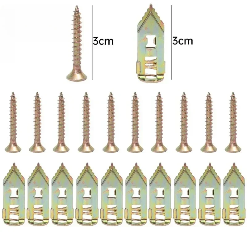 100 قطعة من السحابات ذاتية الثقب لألواح الجبس، ومسامير التمدد، ومقابس تجويف ألواح الجبس، ومثبتات منزلية ذاتية الصنع، وصورة معلقة
