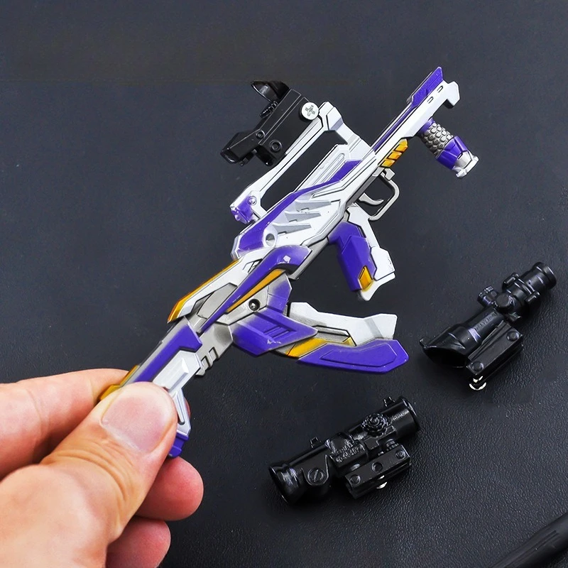 Nuevo juego periférico de GROZA VALORANT de 13cm, modelo de Metal, accesorios, decoración de embalaje trasero, colgante, llavero, adornos, juguete de regalo de cumpleaños