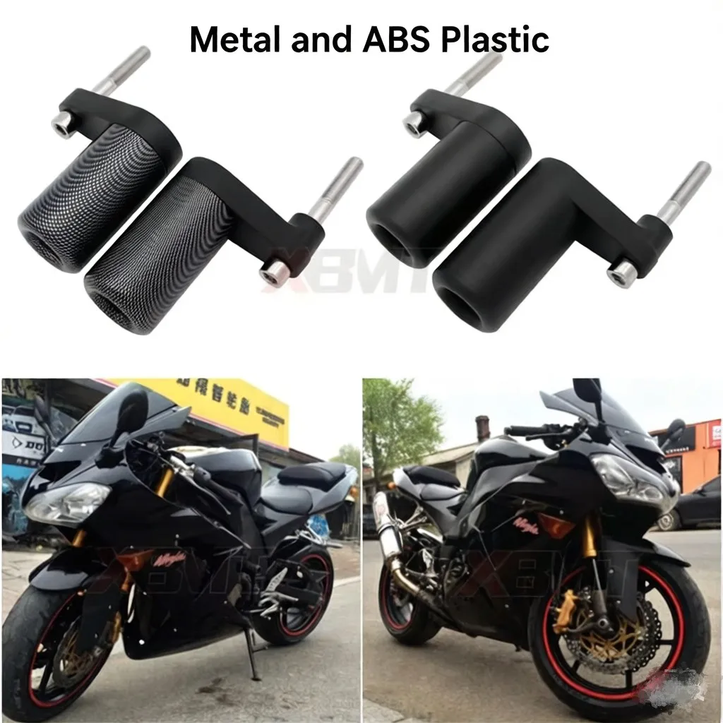 Motorcycle Black/Carbon No Cut Frame Sliders Crash Falling Protection For Kawasaki Ninja ZX 10R ZX-10R ZX-10R 2004-2005