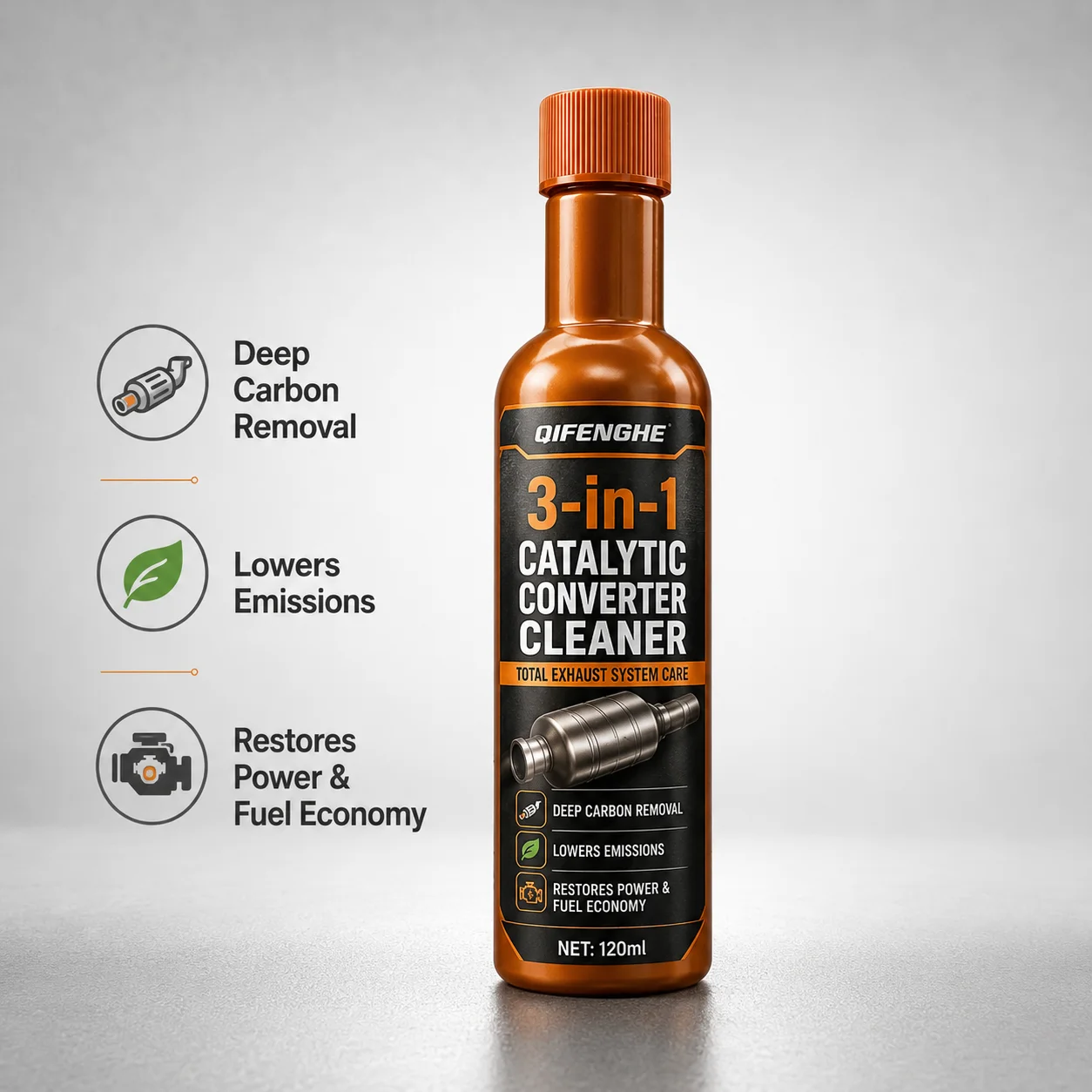 120ml converter cleaner – removes blockages, restores catalyst function, cuts emissions.