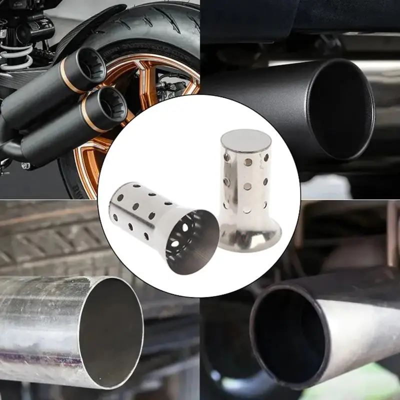 Inlet Motorcycle Exhaust Muffler Adjustable DB Killer Noise Sound Eliminator