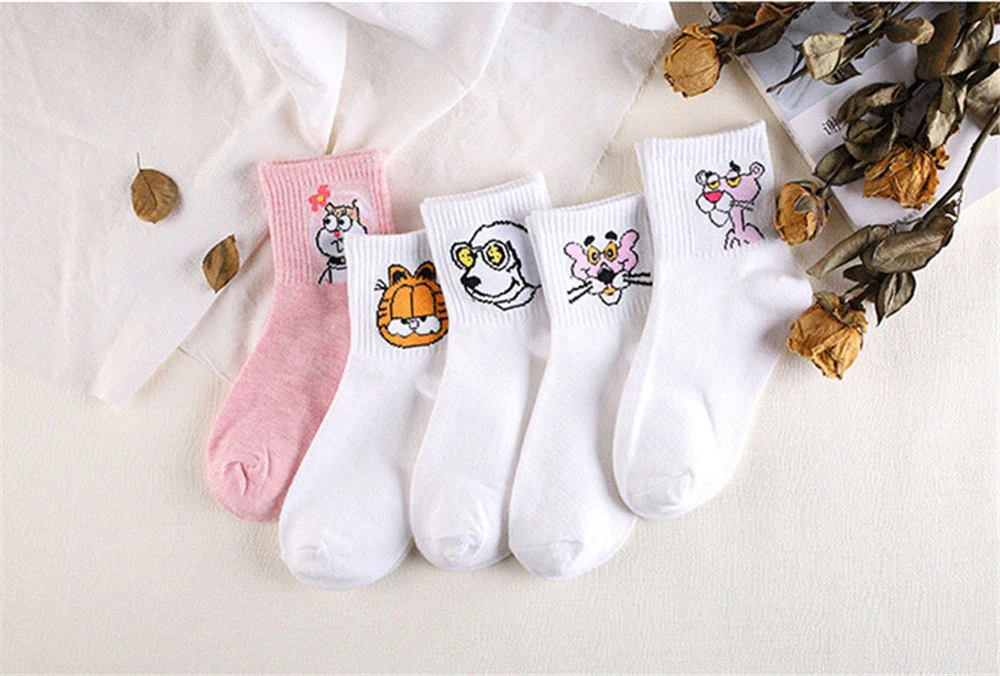 2 Paare/los CRUSH Buchstaben Zwei Streifen Lustige Cartoon Baumwollsocken für Straße Hip Hop Skateboard Sport – Detail 26