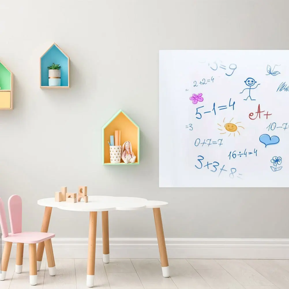 1 set Dry Erase Whiteboard Sticker Reusable Static Cling Sheet For Wall Fridge Door Classroom Home Office Room Menu Message