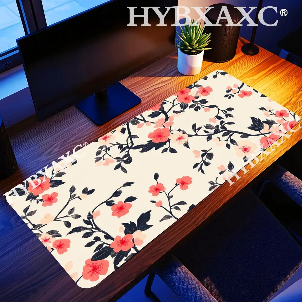 HYBXAXC Vintage Floral Seamless Pattern Mouse Pad Durable Rubber Pad with Anti-Slip Base