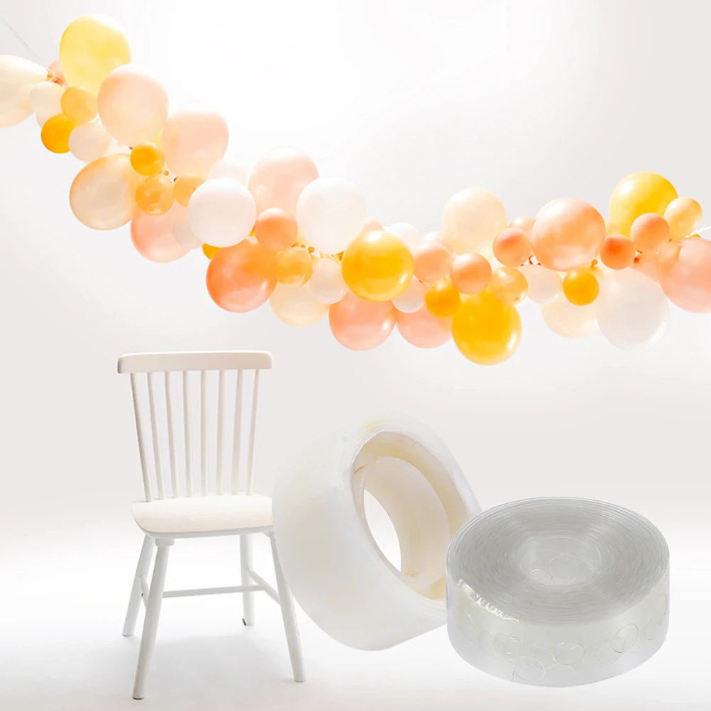 

6pcs Balloon Chain Tape Glue Points Adhesive Arch Connect Strip Decor Rubber DIY Craft Wedding Party Accessories