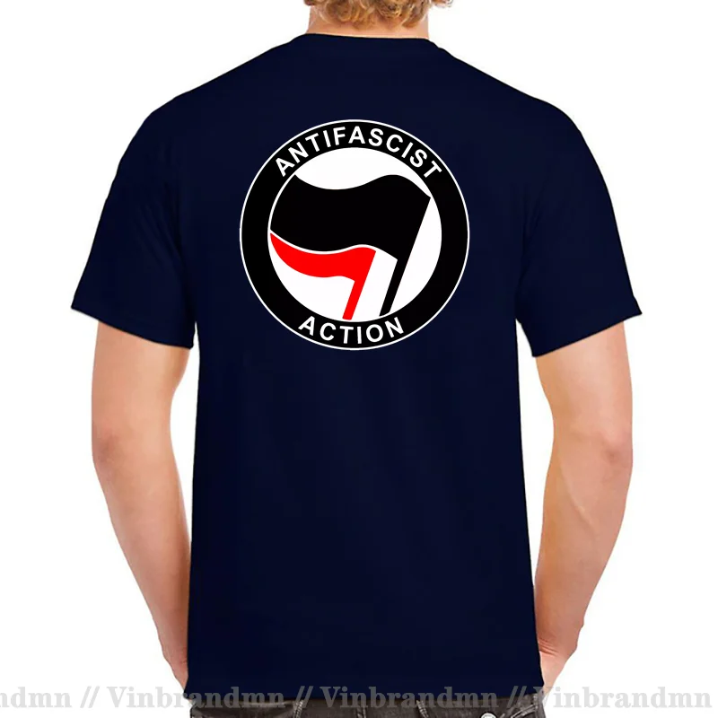 Antifascist Action T Shirt men Antifa Logo T-Shirt Anti-Fascist Antifascism Tees Antifa International Justice Anti-Racist tshirt