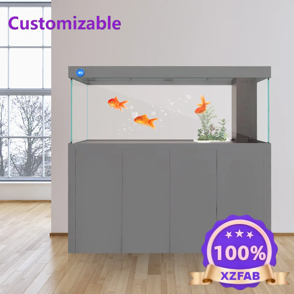 Factory Direct 2026 Aquarium Fish tank  White Aquariums & Accessories  Bullet Screen Glass Ultra Clear Glass Fiberglass Fish Tan