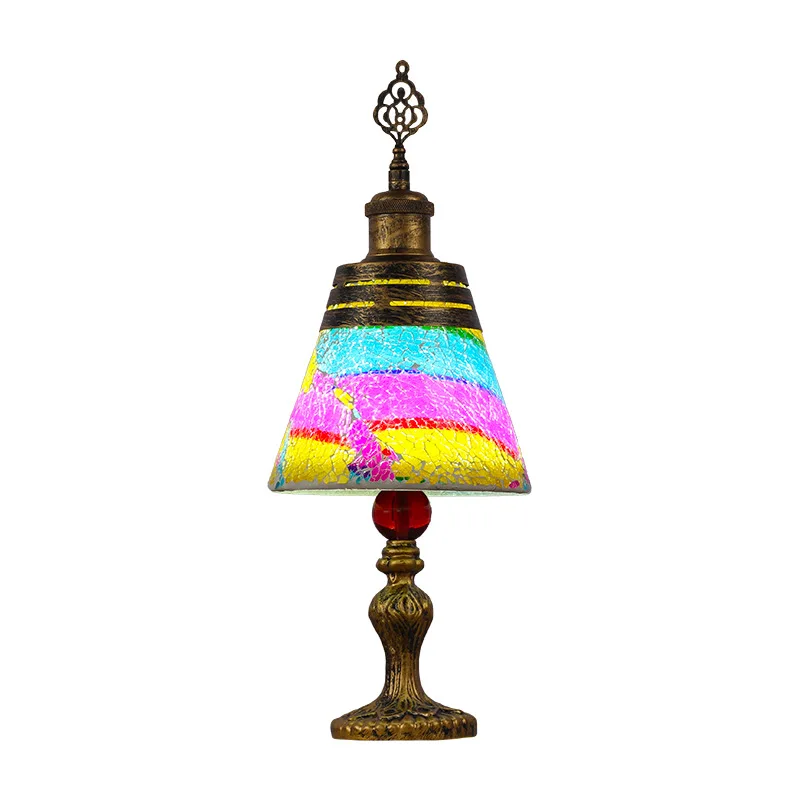 

Vintage Handmade Mosaic Lampshade Turkish Moroccan Bohemian Style Table Lamp