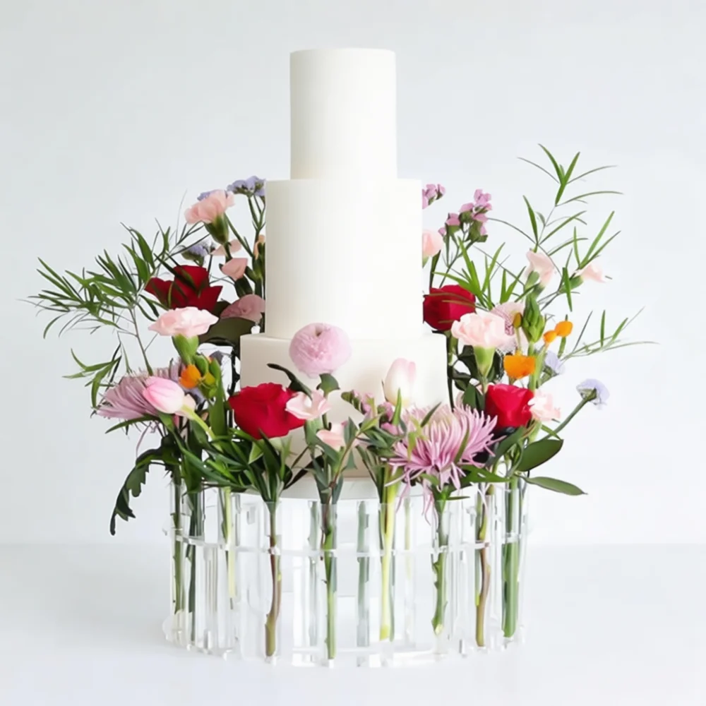 Minimalist Acrylic Display Rack For Flower Water Culture Cake Holder Tabletop Wedding Party Creative Ornaments