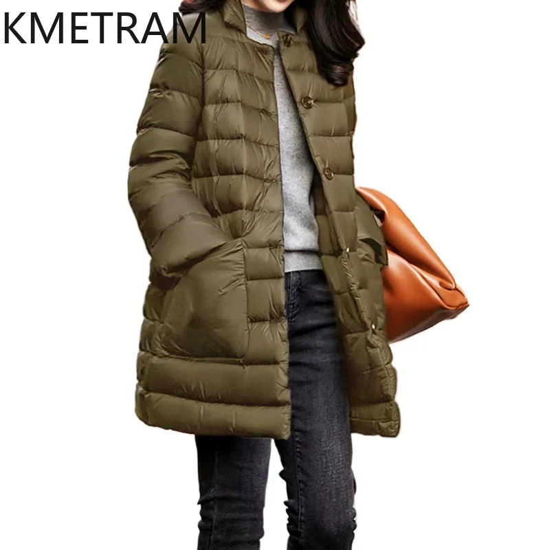 

KMETRAM Winter Goose Down Coat Lightweight Puffer Jacket High Quality New in Outerwears Clothes Women 2024 Winterjas Dames