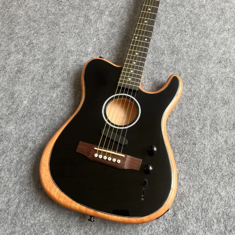2010 TLE Hybrid Acoustic‑Electric Guitar Magnetic + Piezo Pickups TLE  Hybrid Hollow Dual‑Purpose Stage Guitar