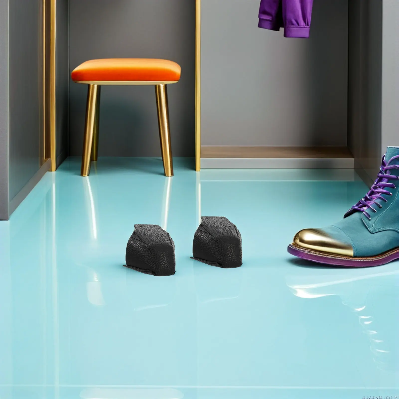 

Комплект из 4 стильных защитных накладок на носки для роликовых коньков из ПУ с текстурой личи: улучшенное сцепление, дышащие, защитные чехлы для носков для квад-коньков