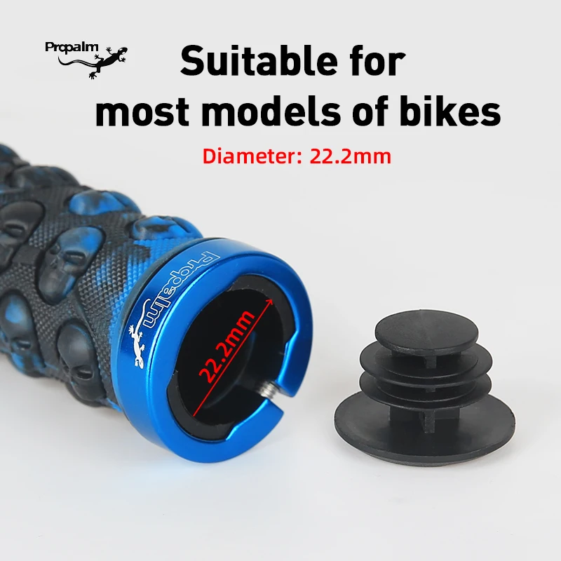 Propalm Mountainbike Stuur Grepen Anti-Slip Comfortabele Handgreep Deksels Rubber Covers Met Aluminium Dubbele Lock Ringen